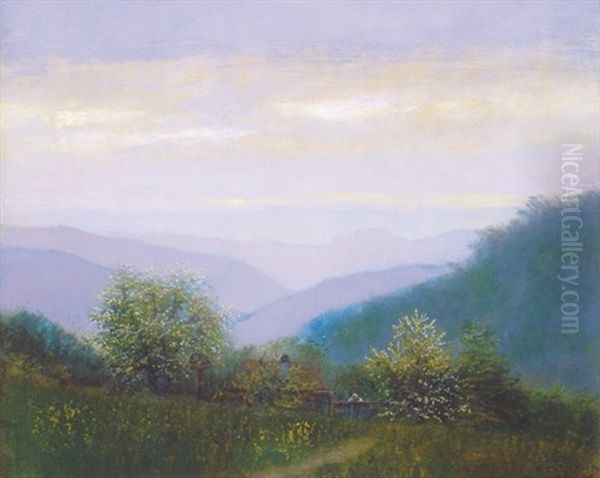 Landscape With Trees In Blossom - view 1