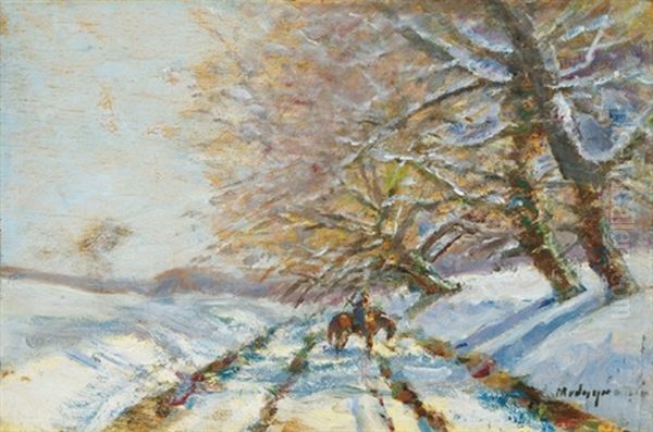 Winter Landscape With A Horseman - view 1