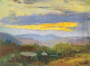 Gloaming Landscape (tatrafured) by Laszlo Mednyanszky