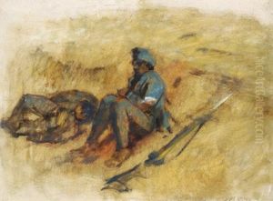 Resting Soldier by Laszlo Mednyanszky