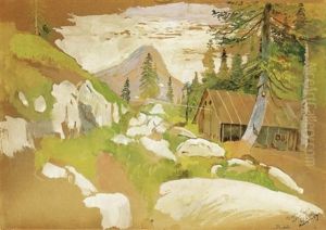 Hegyvideki Taj (highland Landscape) by Laszlo Mednyanszky