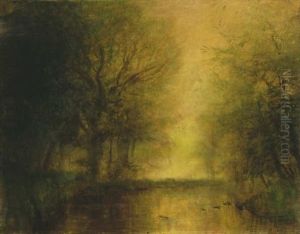 Folyopart (riverside) by Laszlo Mednyanszky