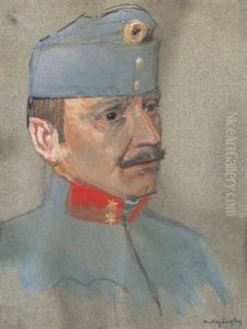Katonafej (head Of A Soldier) by Laszlo Mednyanszky