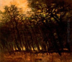 Erdei Fenyek - Tuzek Az Erdoben (forest Lights - Fires In The Forest) by Laszlo Mednyanszky