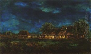 Taj Kek Fellegekkel (landscape With Blue Clouds) by Laszlo Mednyanszky