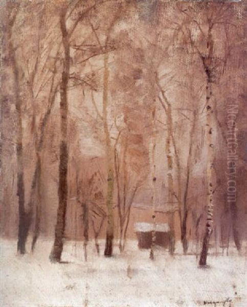 Erdei Haziko Teli Tajban (cottage In Winter Landscape) - view 1