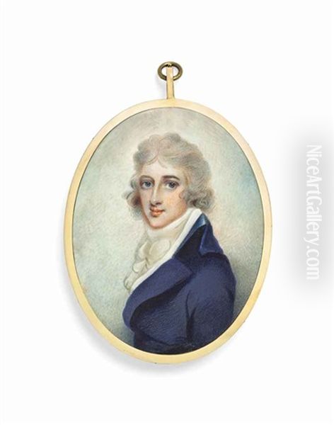 William Craven, 1st Earl Of Craven (1770-1825), In Blue Coat, White Shirt And White Cravat, With Powdered Hair - view 1