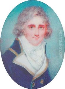 A Gentleman (keith Of Glasserton?) With Powdered Hair, Wearing A Blue Coat With Gold Edged White Facings