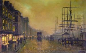 Dock Scene At Dusk