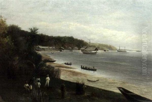 Huts On The Puesno(?) River - view 1