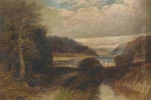 Cattle Watering By A Woodland River by Walter Linsley Meegan