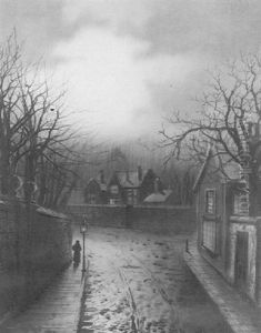 Moonlit Street Scene by Walter Linsley Meegan