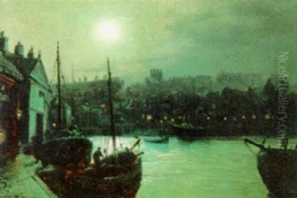 Moonlight Harbour Scene - view 1