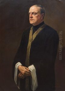 Portrait Of The Dutch Performer Albert Vogel Sr In Gown During His Recitation Of Joost Van Den Vondel's 'lucifer by Han Van Meegeren