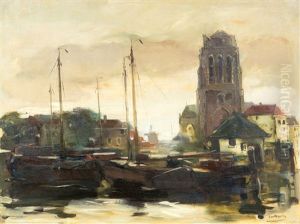 Havengezicht Te Dordrecht by Han Van Meegeren