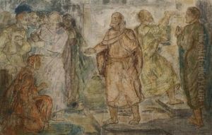 Christ With The Apostles by Han Van Meegeren