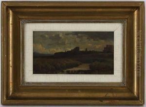 Paysage Avec Ruines by Leon Rodolphe Berthoud