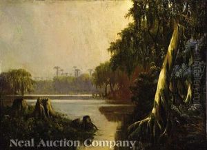 Bayou At Twilight by Joseph Rusling Meeker