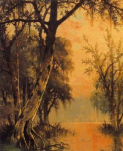 Bayou Scene by Joseph Rusling Meeker