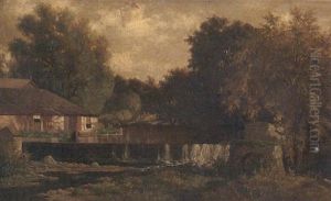 Mill On The River, Auburn, New York by Joseph Rusling Meeker