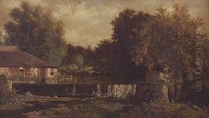 Mill On The River, Auburn, New York by Joseph Rusling Meeker