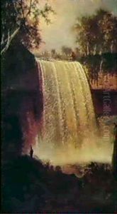 Hiawatha Standing Before The Falls Of Minnehaha Hiawatha Standing Before The Falls Of Minnehaha
