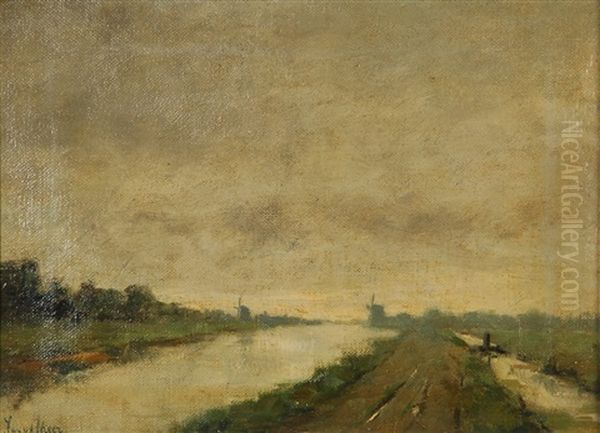 Paysage Hollandais Avec Moulins - view 1