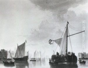 Boats On The Maas By Dordrecht
