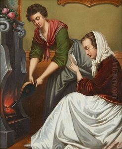 Au Coin Du Feu by Franz Meerts