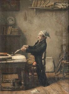 Ecrivain Taillant Sa Plume by Franz Meerts