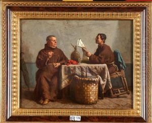 Moines En Discussion by Franz Meerts