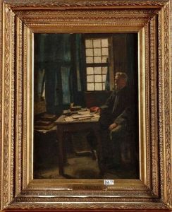 Homme A Sa Table De Travail by Franz Meerts
