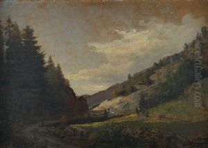 Paysage De Montagne by Joseph Megard