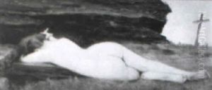 Female Nude From Behind by Rene Mege Du Malmont