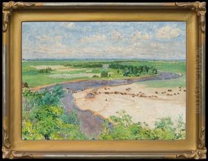 River Landscape by Josef Mehoffer