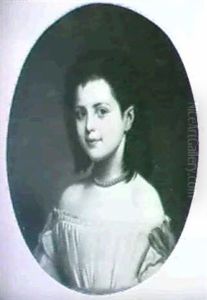 Ritratto Di Bambina Con Collanina Rossa by Rudolf von Mehoffer