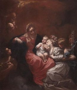 Mystic Marriage Of Saint Catherine by Lieven Mehus