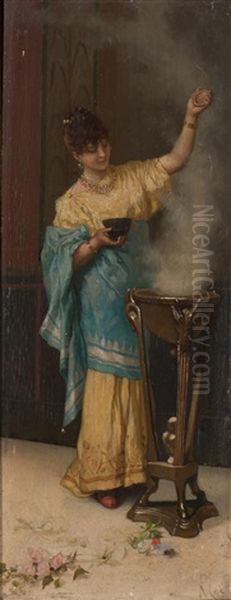 Woman Making An Offering - view 1