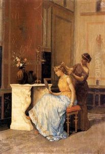 Matrona Romana Con Ancella by Paolo Mei