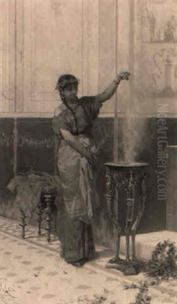 Figura Di Donna Orientale In Un Interno - view 1