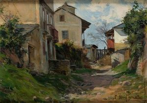 Vista De Pueblo by Eliseo Meifren y Roig
