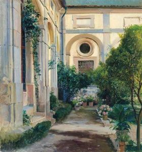 The Courtyard Garden by Eliseo Meifren y Roig