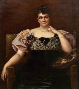 A Portrait Of Mrs. Edith M. Kingdon Gould,wife Of George Jay Gould by Francisque Edouard Bertier