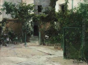 The Artist's Terrace by Eliseo Meifren y Roig