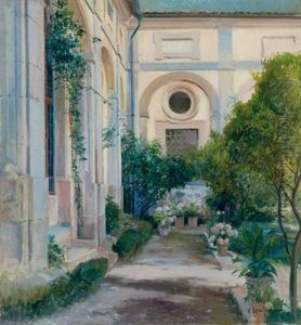 El Patio - The Courtyard by Eliseo Meifren y Roig