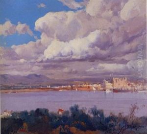Bahia De Palma De Mallorca (a View Of Palma De Mallorca) by Eliseo Meifren y Roig