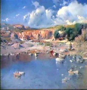 Washerwomen On The Shore