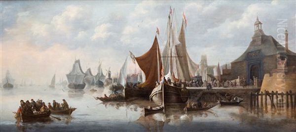View Of The Rotterdam Harbour, With Possibly The Oude Hoofdpoort - view 1