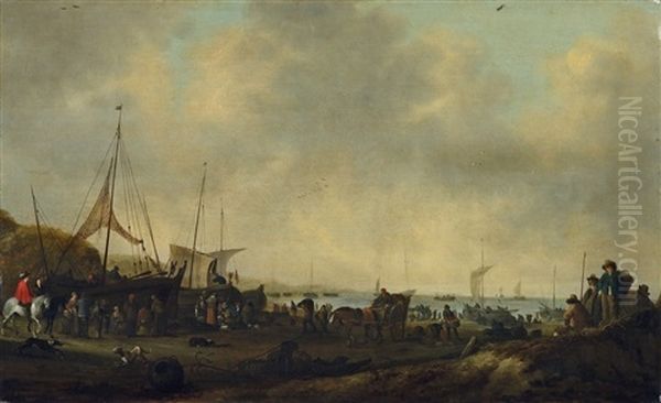 Geschaftiges Treiben An Einem Hollandischen Strand - view 1