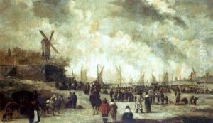 Scene Portuaire by Hendrick De Meijer